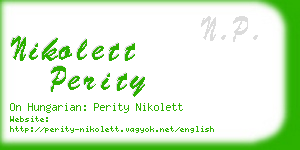 nikolett perity business card